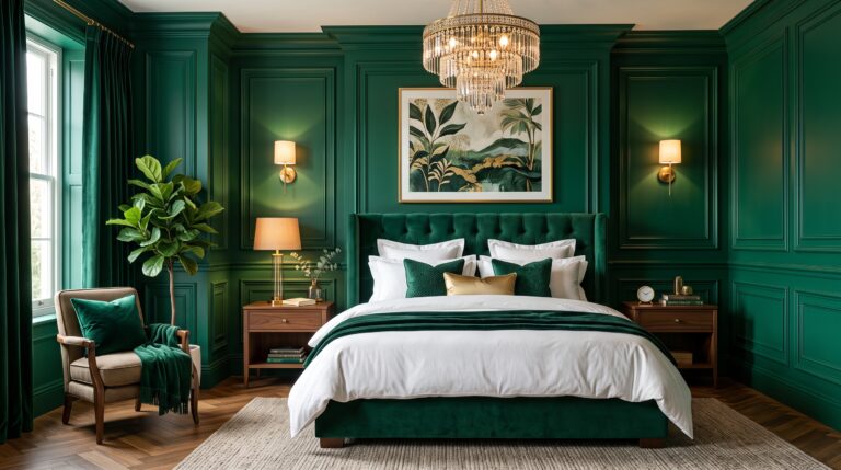 24 Emerald Green Bedroom Ideas That Feel Rich