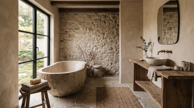 22 Wabi Sabi Bathroom Ideas for a Peaceful Home