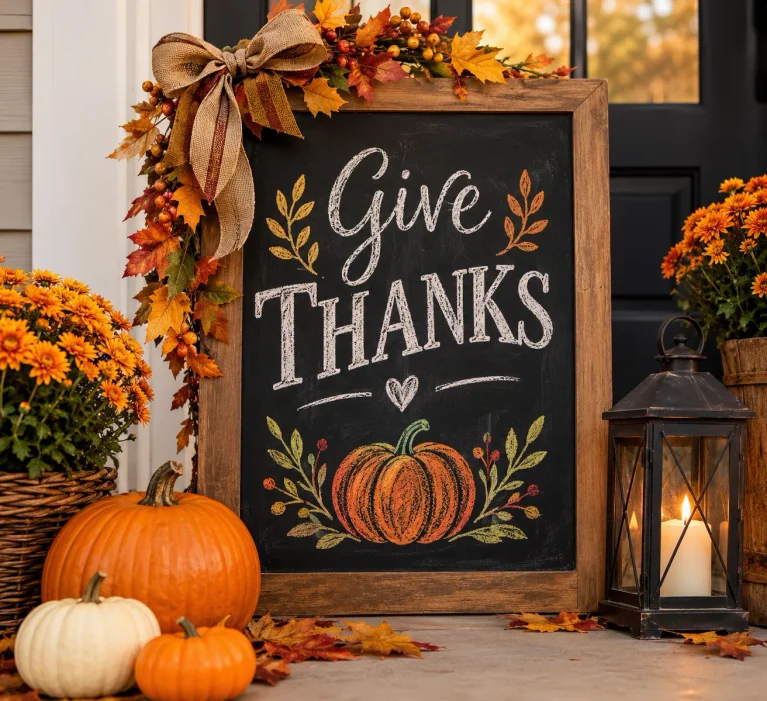 12 Thanksgiving Chalkboard Ideas to Make Your Home Feel Warm and Welcoming