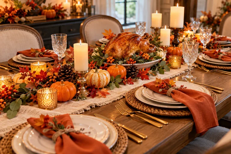 Thanksgiving Dinner Table Setting: 25+ Ideas That Look Polished and Feel Welcoming