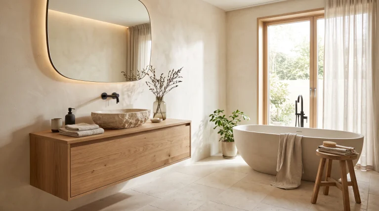 Serene Japandi Bathroom Design Ideas for a Calmer Everyday Routine